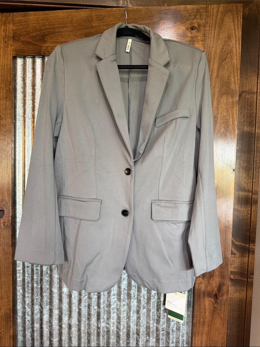 HALARA Light Gray Women's Tailored Blazer Sz small -great office jacket